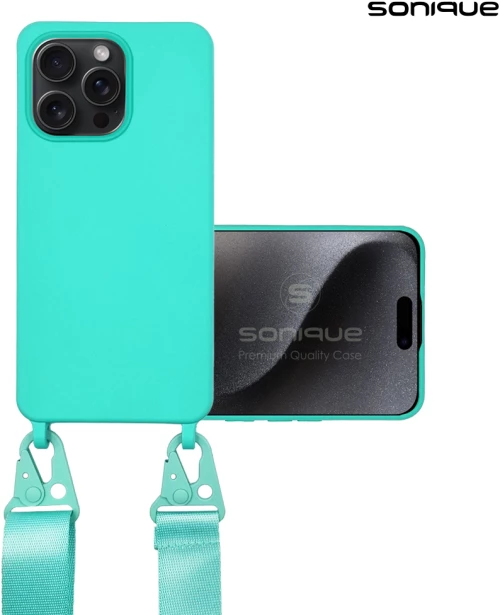 Θήκη Σιλικόνης με Strap CarryHang Sonique Apple iPhone 16 Pro Max Γαλάζιο