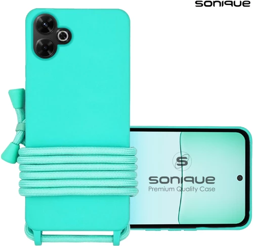 Θήκη Σιλικόνης με Κορδόνι CarryHang Sonique Xiaomi Redmi 13 4G / Poco M6 4G Γαλάζιο