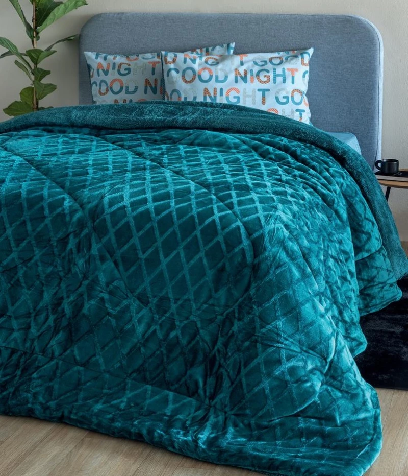 Κουβερτοπάπλωμα King Size (240x260) Nadine/4 Green Palamaiki
