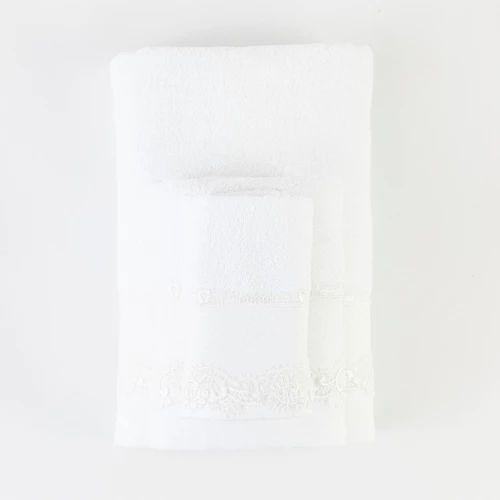 Πετσέτες Σετ 3τμχ Bonjour Λευκό Borea