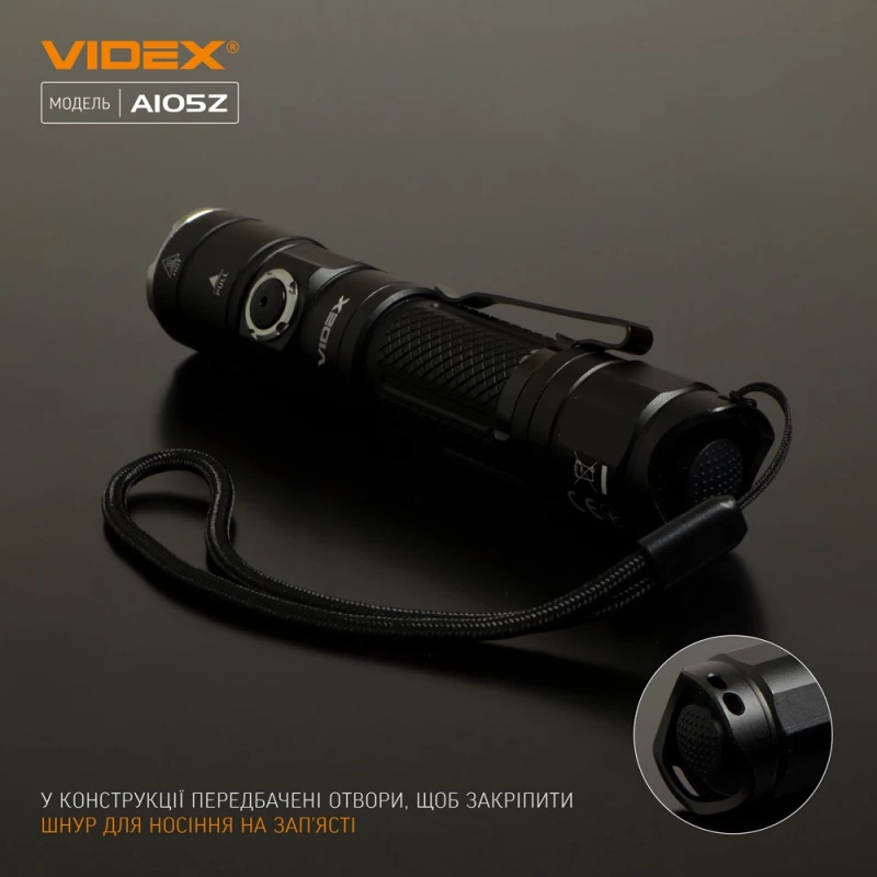 Videx A105Z Επαναφορτιζόμενος Φακός Χειρός 1200LM IP44