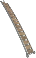 Πασαρέλα Ξύλινη με Αλουμινένιο Σκελετό 190x38cm