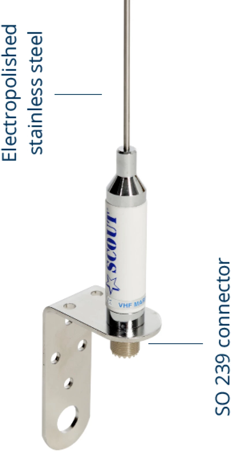 Scout® Κεραία VHF Inox για Ιστιοπλοϊκά KM-3A 1,0 m (3.3′)