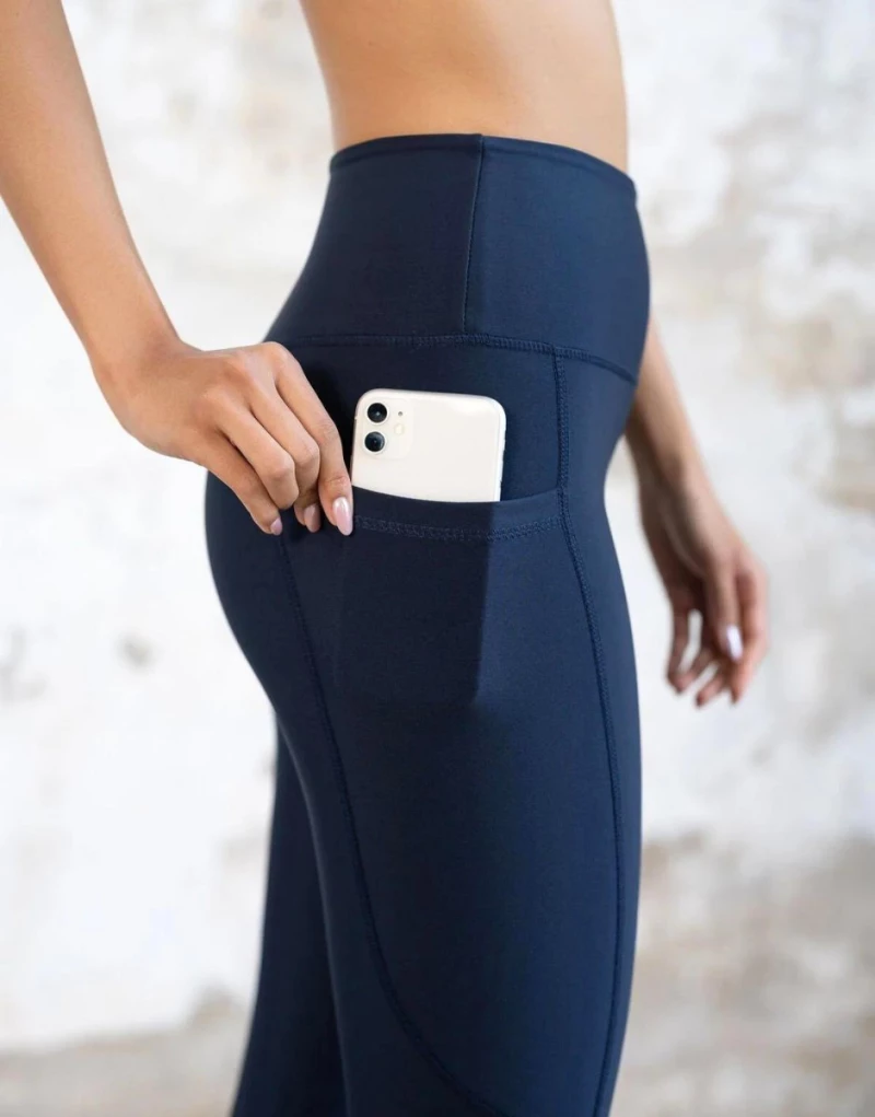 Ψηλόμεσο Κολάν Push-Up και Σύσφιξης με Τσέπες Lismina 988 Navy Blue