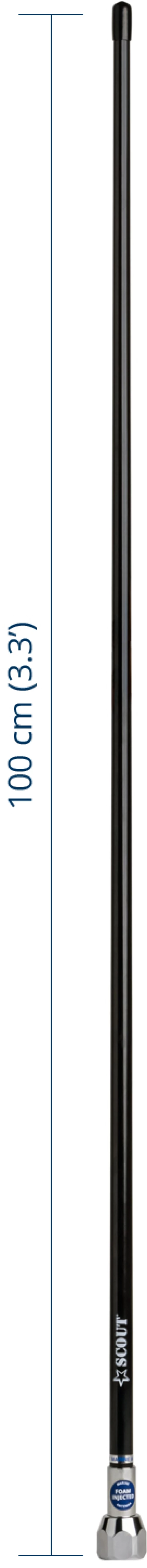 Scout Quick 1 Black Edition Κεραία VHF Fiberglass 1m (3,3'')