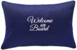 Σετ Μαξιλαριών Βαμβακερά Μπλε 60x40cm Welcome on Board Marine Business (Σετ 2 Τεμάχια)
