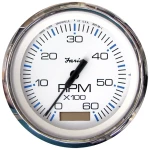 Στροφόμετρο/Ωρόμετρο Faria Ches. White SS 6000RPM με ηλεκτρονικό ωρόμετρο
