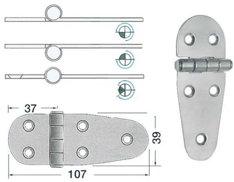 Μεντεσές Inox