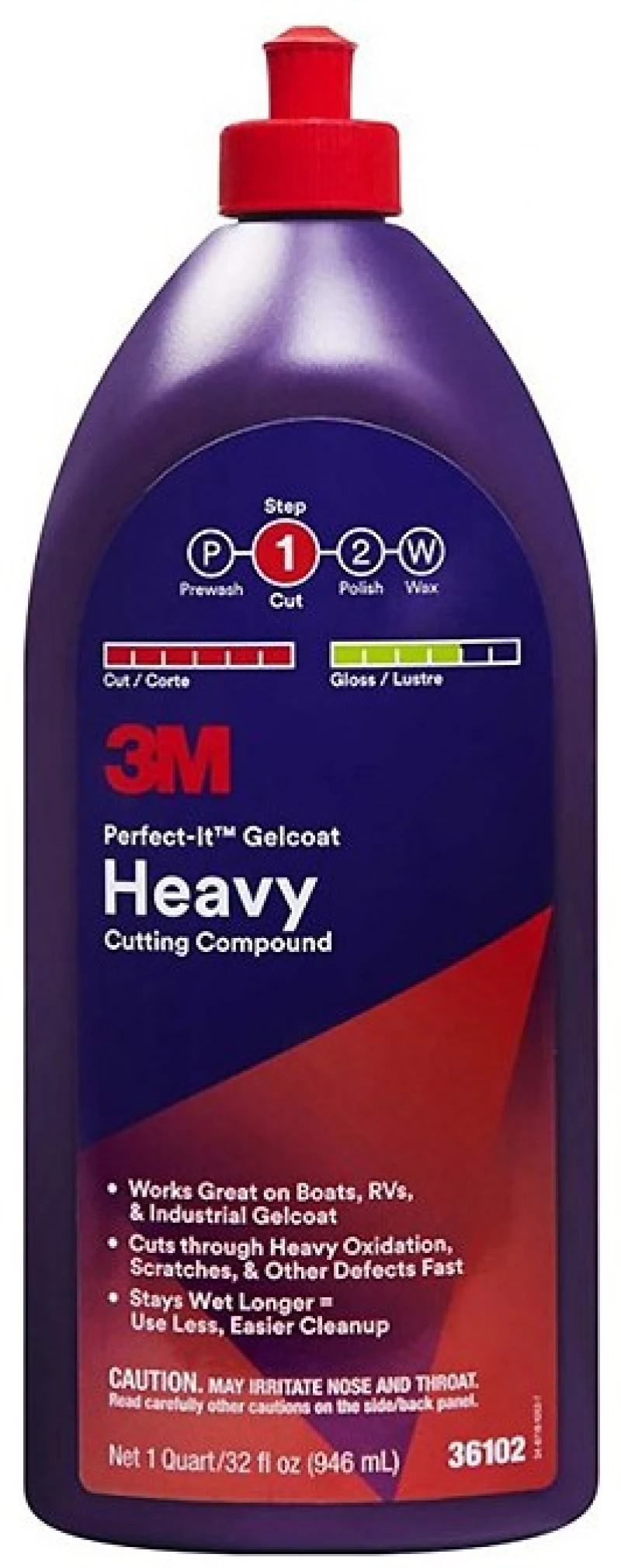 3M Perfect-It Gelcoat Heavy Cutting Compound 36102E Γυαλιστική Αλοιφή 946ml