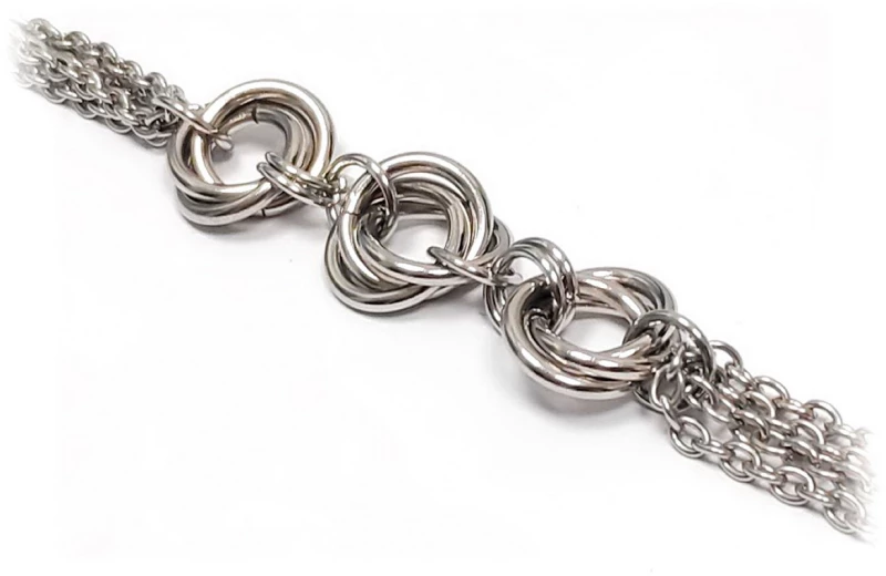 Βραχιόλι Ατσάλι 304, 21cm, αλυσίδα, Ασημί, 2012-138A | Karma Fashion