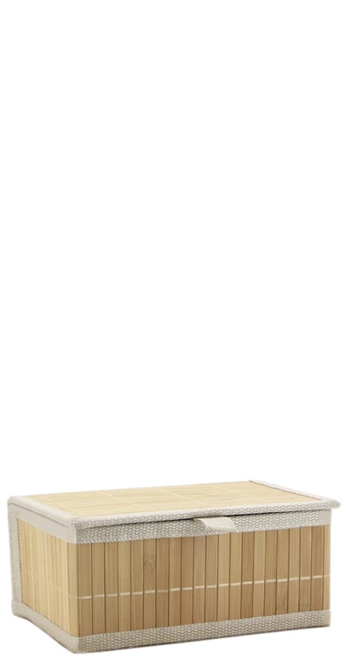 Καλάθι bamboo φυσικό χρ. 22X16,5X10cm