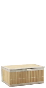 Καλάθι bamboo φυσικό χρ. 22X16,5X10cm