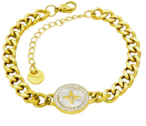 Ατσάλινο βραχιόλι επιχρυσωμένο 18k (B3120)