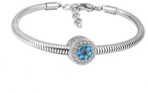 Ατσάλινο βραχιόλι με charm (B3258)