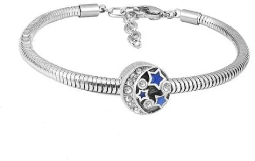 Ατσάλινο βραχιόλι με charm (B3250)