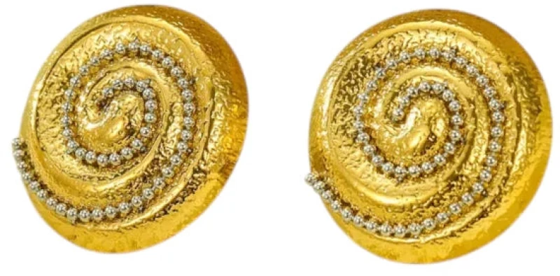 Ατσάλινα καρφωτά σκουλαρίκια με ζιργκόν 2.6cm (E1518)