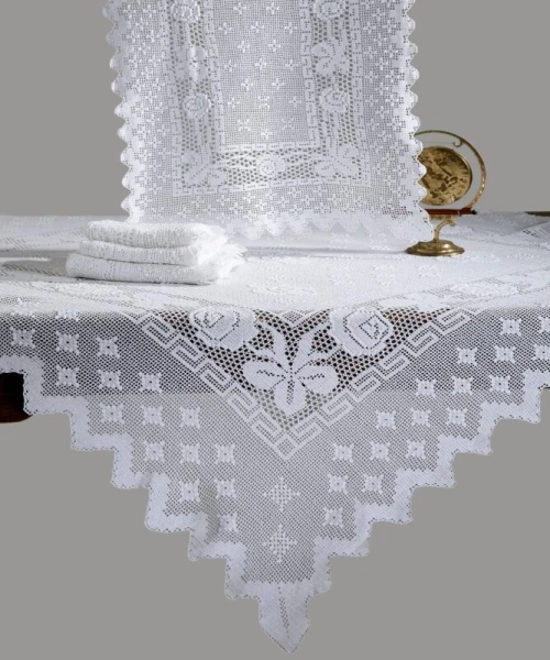 Χειροποίητο πλεκτό μερσεριζέ σετ 5 τεμαχίων 187 (140cm x 140cm/90cm x 90cm/50cm x 150cm/60cm x 60cm x 2) Silk Fashion