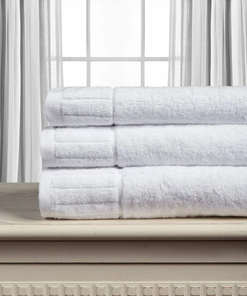 Βαμβακερή πετσέτα ΜΕΛΩΔΙΑ 600gsm (75cm x 150cm) white Silk Fashion