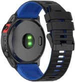 Dual Color Λουράκι για Fenix 5/6/6 Pro/7/8 (47mm)-Black/Blue OEM