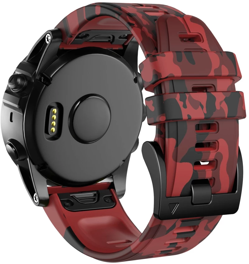 Λουράκι Camouflage για Garmin Fenix 5/6/6 Pro/7/8 (47mm)-Red OEM