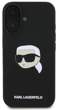 Karl Lagerfeld® MagSafe Silicone Θήκη ''Karl Head'' για iPhone 16-Black