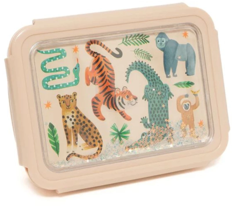 Petit Monkey Φαγητοδοχείο 19x14.5x7cm BPA Free - Upside Down Animals PTM-LB54