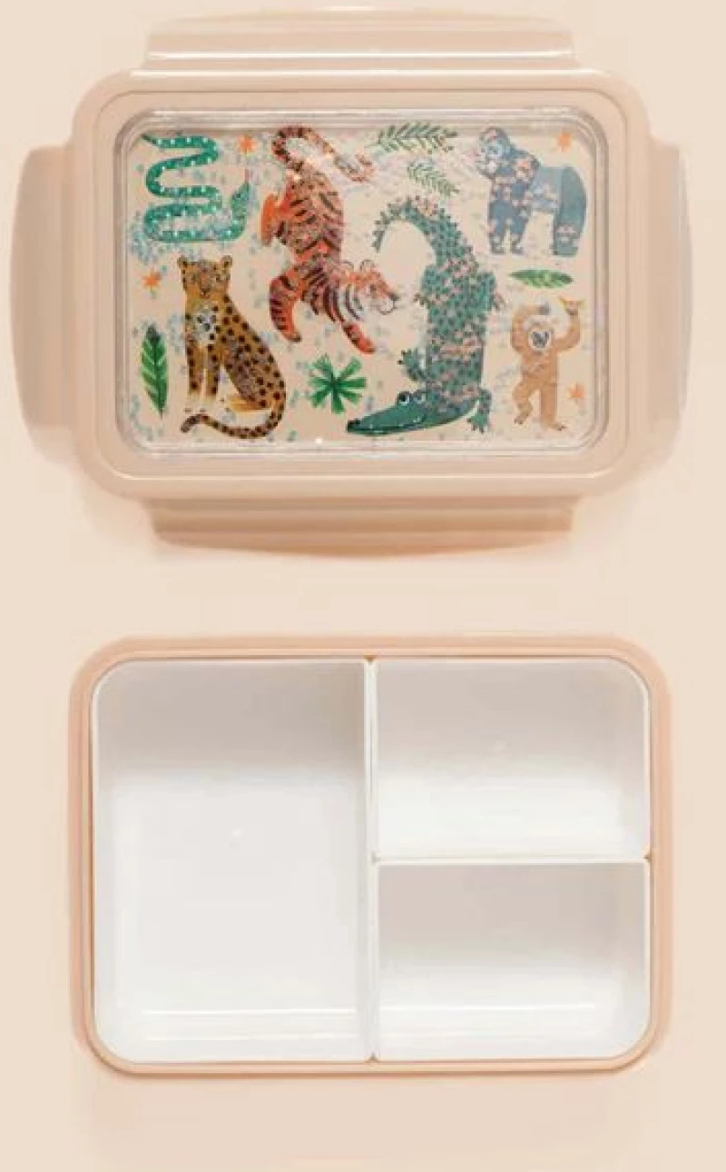 Petit Monkey Φαγητοδοχείο 19x14.5x7cm BPA Free - Upside Down Animals PTM-LB54