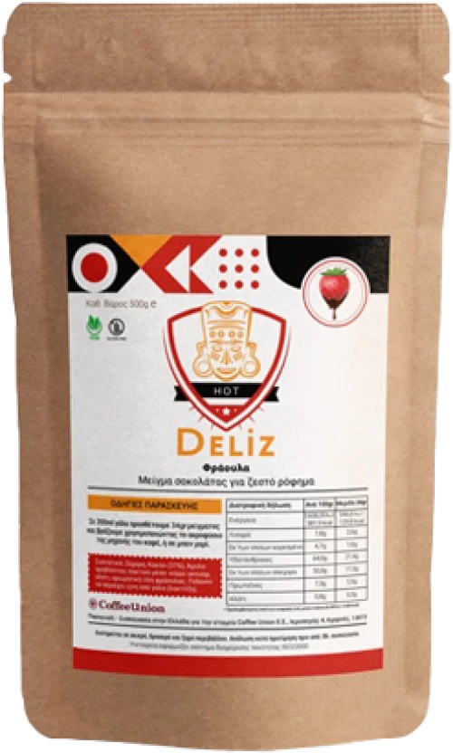 Deliz Ρόφημα Σοκολάτας 500gr / Φράουλα
