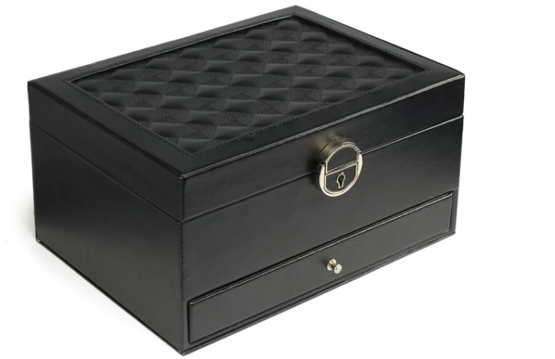 Gillian Jones - Large classic jewelry box - Black - Large / Home and Kitchen