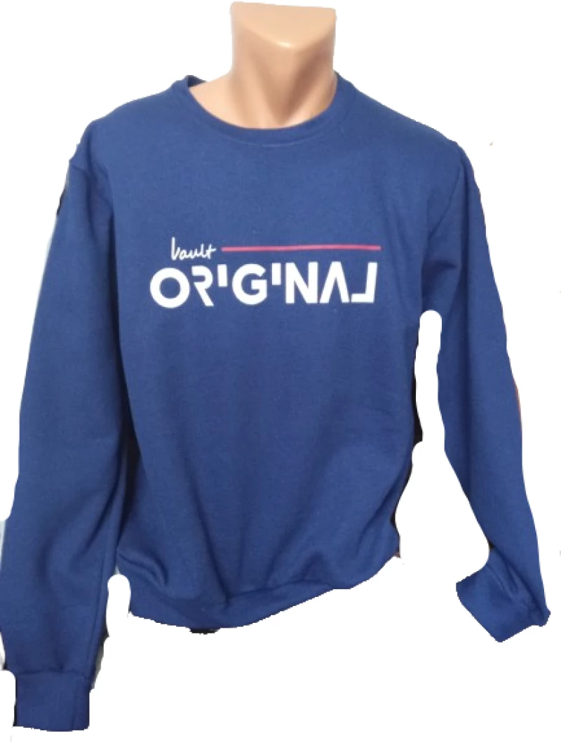 Μπλούζα φούτερ με λαιμόκοψη ORIGINAL 1510 Μπλε