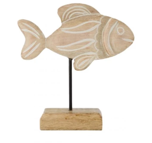 Διακοσμητικό Ψάρι Ξύλινο Μάνγκο 20x19εκ.
