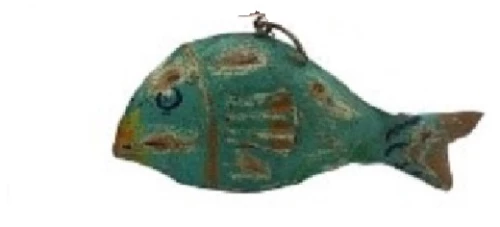 Διακοσμητικό Μεταλλικό Ψάρι Multi Colour - Τυρκουαζ