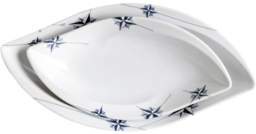 Marine Business - Northwind Σετ Ορεκτικών Μελαμίνης Οβάλ 25x12,8cm - 20x10cm (Σετ 4 Τεμάχια)