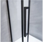 Καμπίνα Ντουζιέρας Ευθύγραμμη Devon Primus Plus Pivot and Infill Clean Glass 144-147cm Black Matt