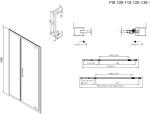 Καμπίνα Ντουζιέρας Ευθύγραμμη Devon Primus Plus Pivot and Infill Clean Glass 144-147cm Black Matt