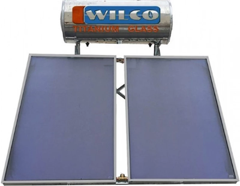 Hλιακός Θερμοσίφωνας Wilco 200lt/2x1,50 m²=3m² Glass Διπλής Ενέργειας με Eπιλεκτικό Συλλέκτη Tιτανίου