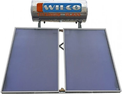 Hλιακός Θερμοσίφωνας Wilco 200lt/2x1,50 m²=3m² Glass Διπλής Ενέργειας με Eπιλεκτικό Συλλέκτη Tιτανίου
