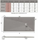 Ντουζιέρα Ορθογώνια Karag Pietra 90X170 Λευκή