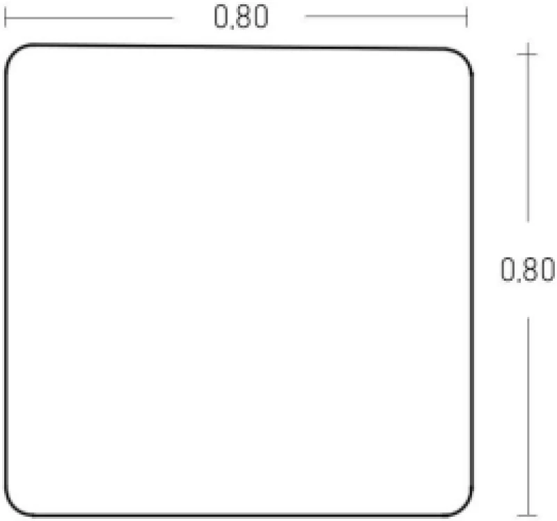 Κρεμαστός Καθρέπτης Iron Square 80x80 εκ. Τετράγωνος Black (Μαύρος)