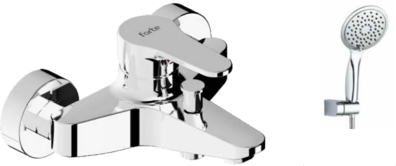 Μπαταρία Λουτρού Σετ Forte Mix M2401 Chrome