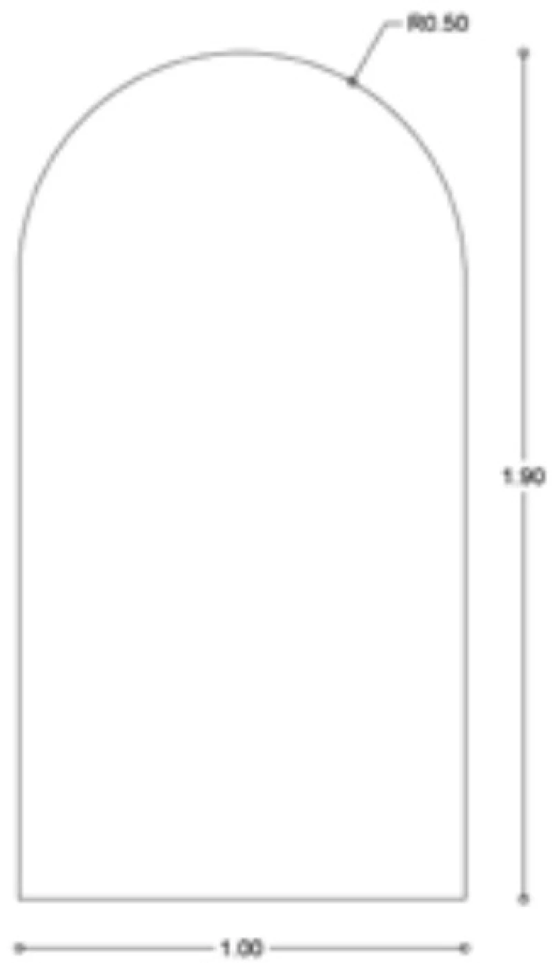 Καθρέπτης Ολόσωμος Μεταλλικός Iron Floor Arch "Αψίδα" 100X190 εκ. Copper (Rame Χαλκού)