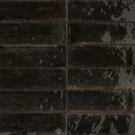 Πλακάκι Marazzi 6x24 cm Lume Lux Black M6RP Μαύρο