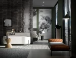 Πλακάκι Marazzi 6x24 cm Lume Lux Black M6RP Μαύρο