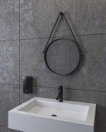 Κρεμαστός Καθρέπτης Iron Rope Φ80 εκ. Bronze (Μπρονζέ)