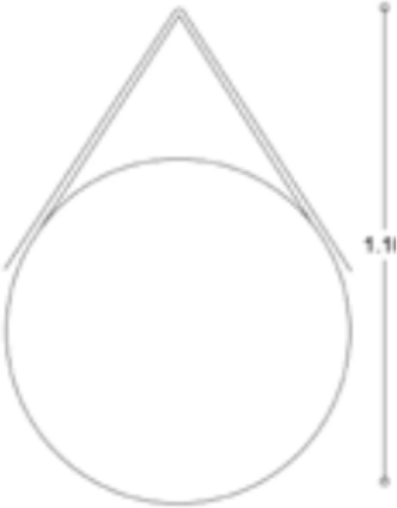 Κρεμαστός Καθρέπτης Iron Rope Φ80 εκ. Bronze (Μπρονζέ)