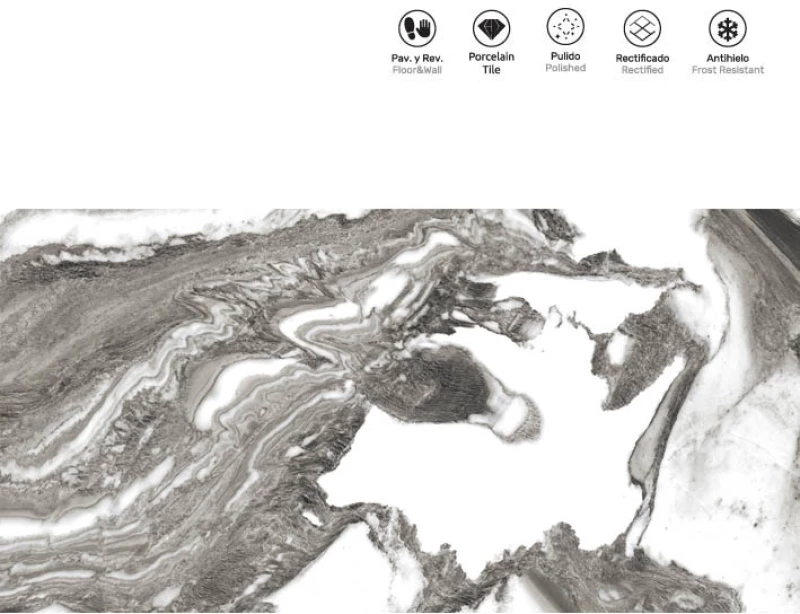 Πλακάκι Nero Volcano 60Χ120 Μάρμαρο Γυαλιστερό Rettificato