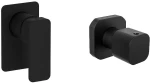 Μίκτης Εντοιχισμού Με Εκτροπέα 3 Εξόδων Eurorama Quadra Black Μatt