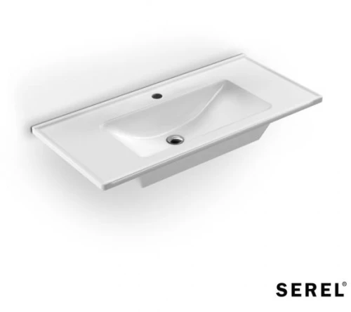Επικαθήμενος Νιπτήρας Πορσελάνης Serel Slim 46 3037-300 100x46cm