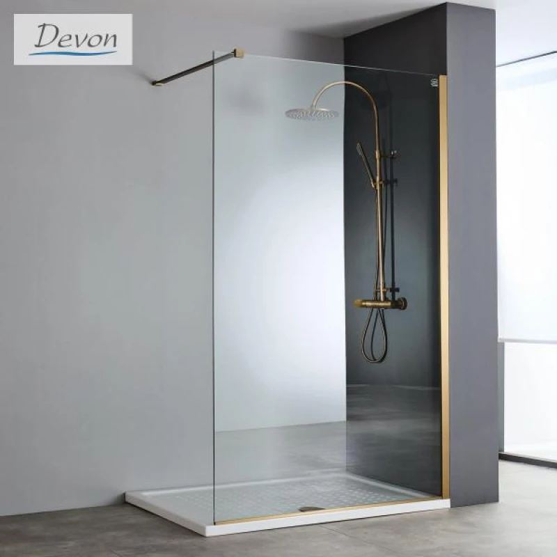 Διαχωριστικό Ντους Devon Iwis Walk In IW110C-221 110cm Χ 200cm Bronze Brushed