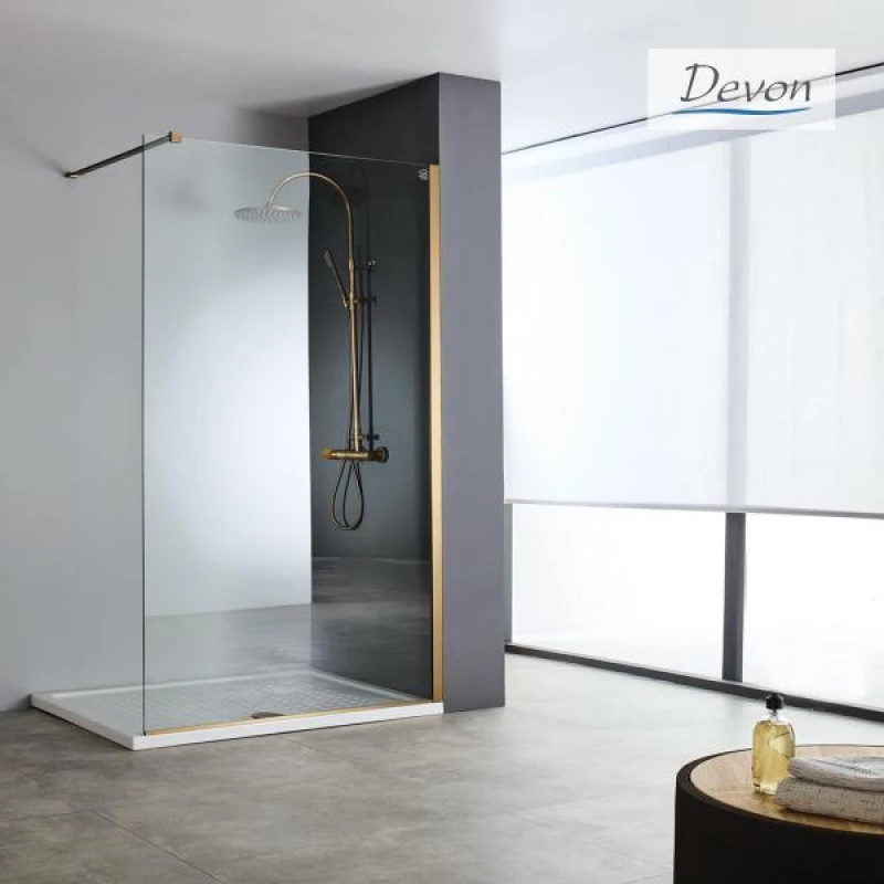 Διαχωριστικό Ντους Devon Iwis Walk In IW110C-221 110cm Χ 200cm Bronze Brushed